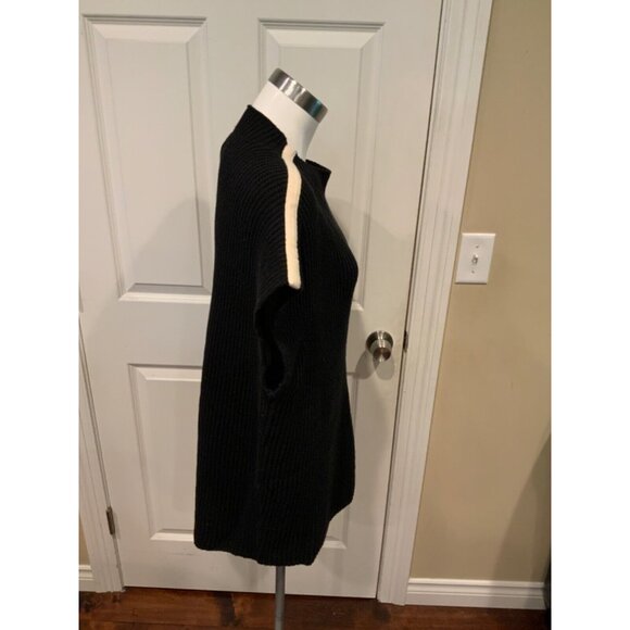 Maeve Anthropologie Black & White Boxy Tunic Sweater, Size Large (US) - Picture 2 of 5